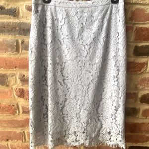 J.Crew Collection Lilac Lace Pencil Skirt Size 2